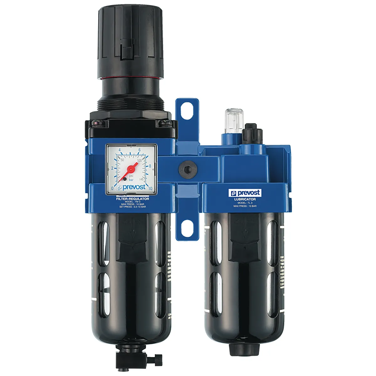 Gruppo FRL PREVOST KTB SM3, attacco G 1/2, scarico Manuale, filtrazione 25μm