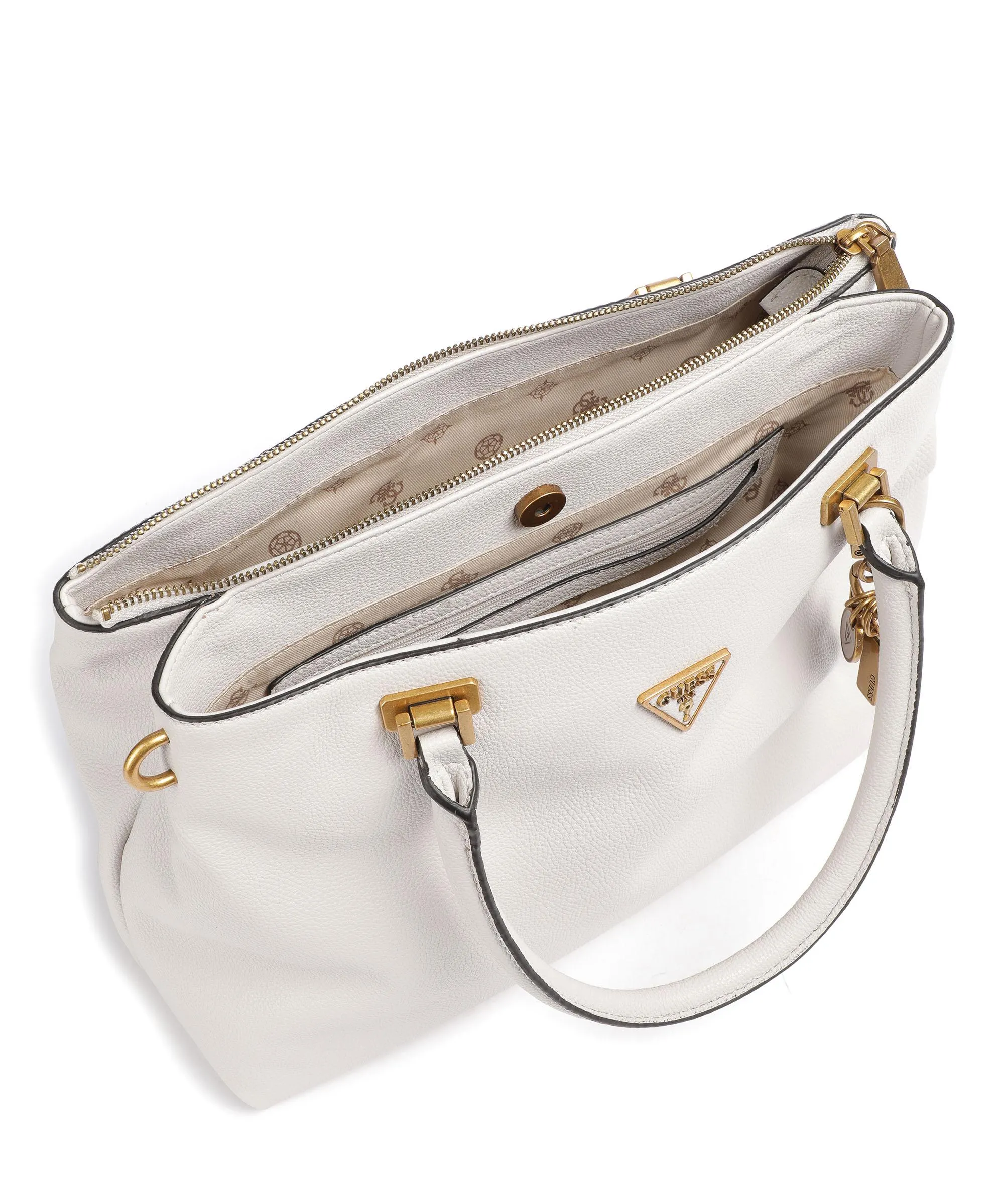  Guess Destiny Borsa a mano pelle sintetica avorio  