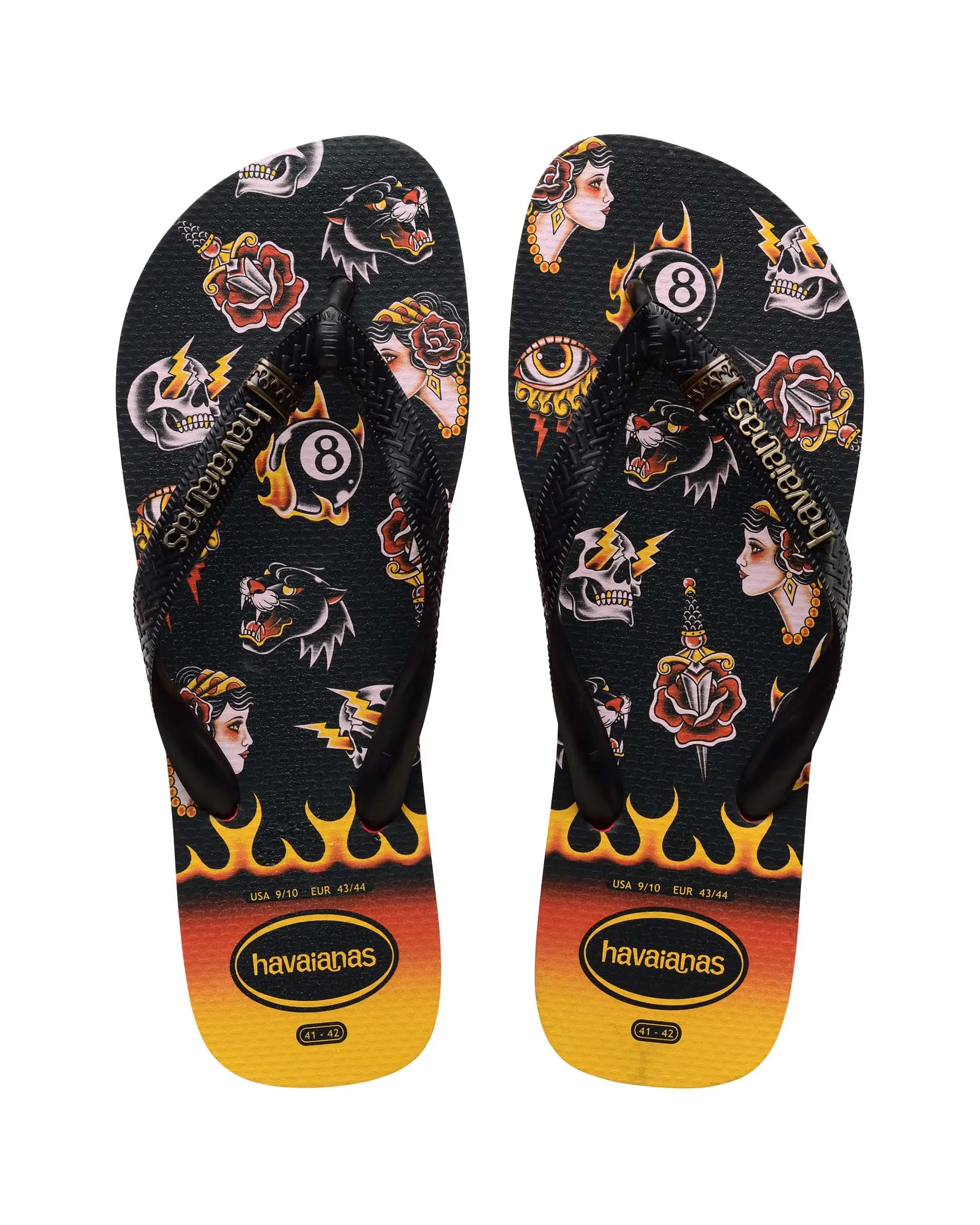 Havaianas Top Tribo in fantasia tattoo con fascetta nera