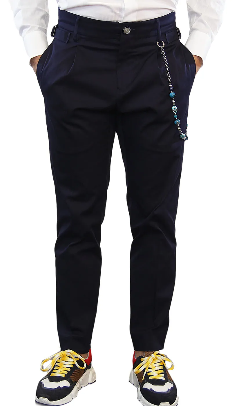 Havana&Co Pantalone Uomo  vita alta con pinces.