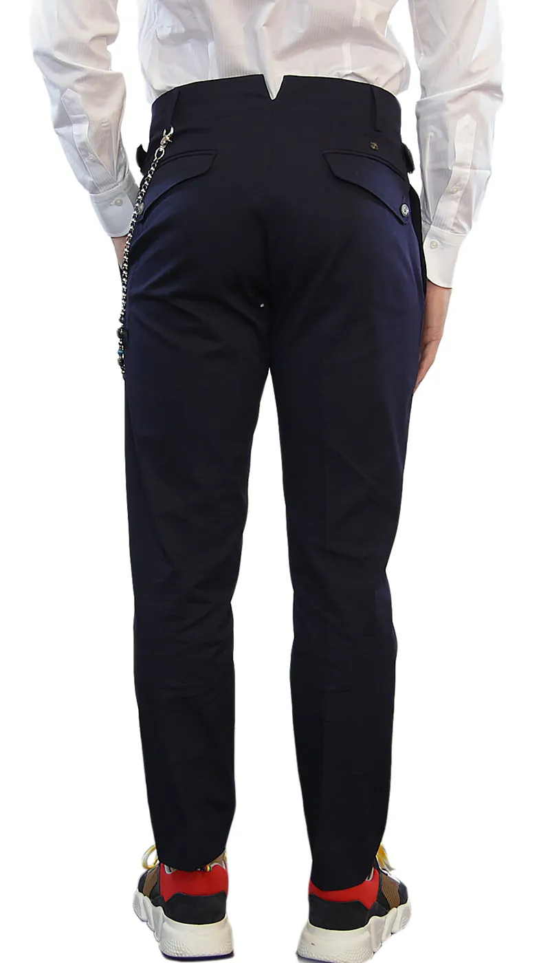 Havana&Co Pantalone Uomo  vita alta con pinces.