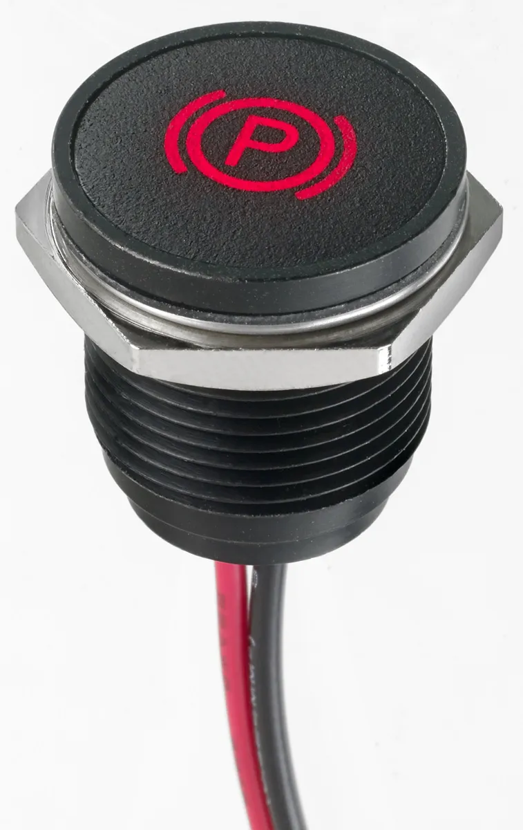 Indicatore da pannello APEM Rosso  a LED, 12V cc, IP67, A filo, foro da 16mm