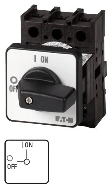 Interruttore di isolamento Eaton 041250 P1-25/EZ, 3P, 25A, montaggio su superficie, IP65 (frontale)