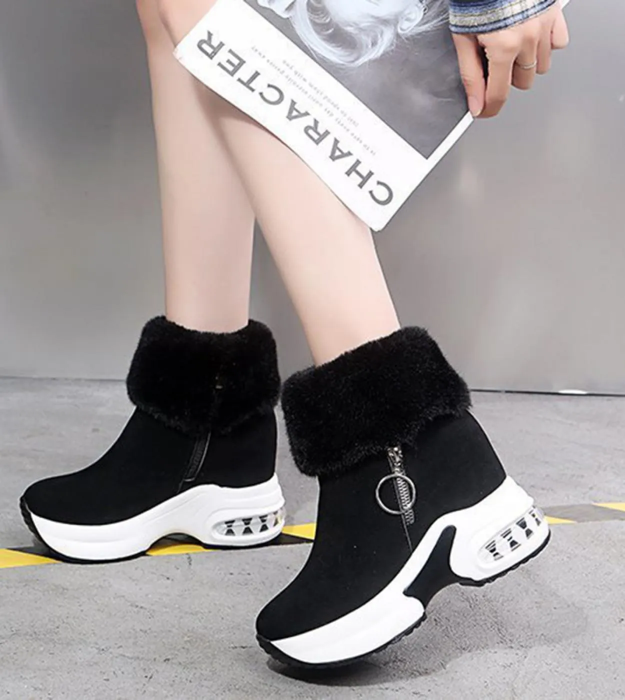 Inverno donna scarpe da ginnastica calde stivali da neve con piattaforma 2022 stivaletti scarpe causali femminili stivaletti per