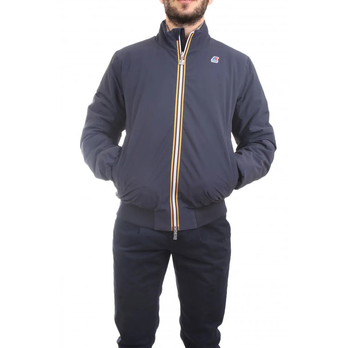 K-Way Piumino Uomo Blu-Beige