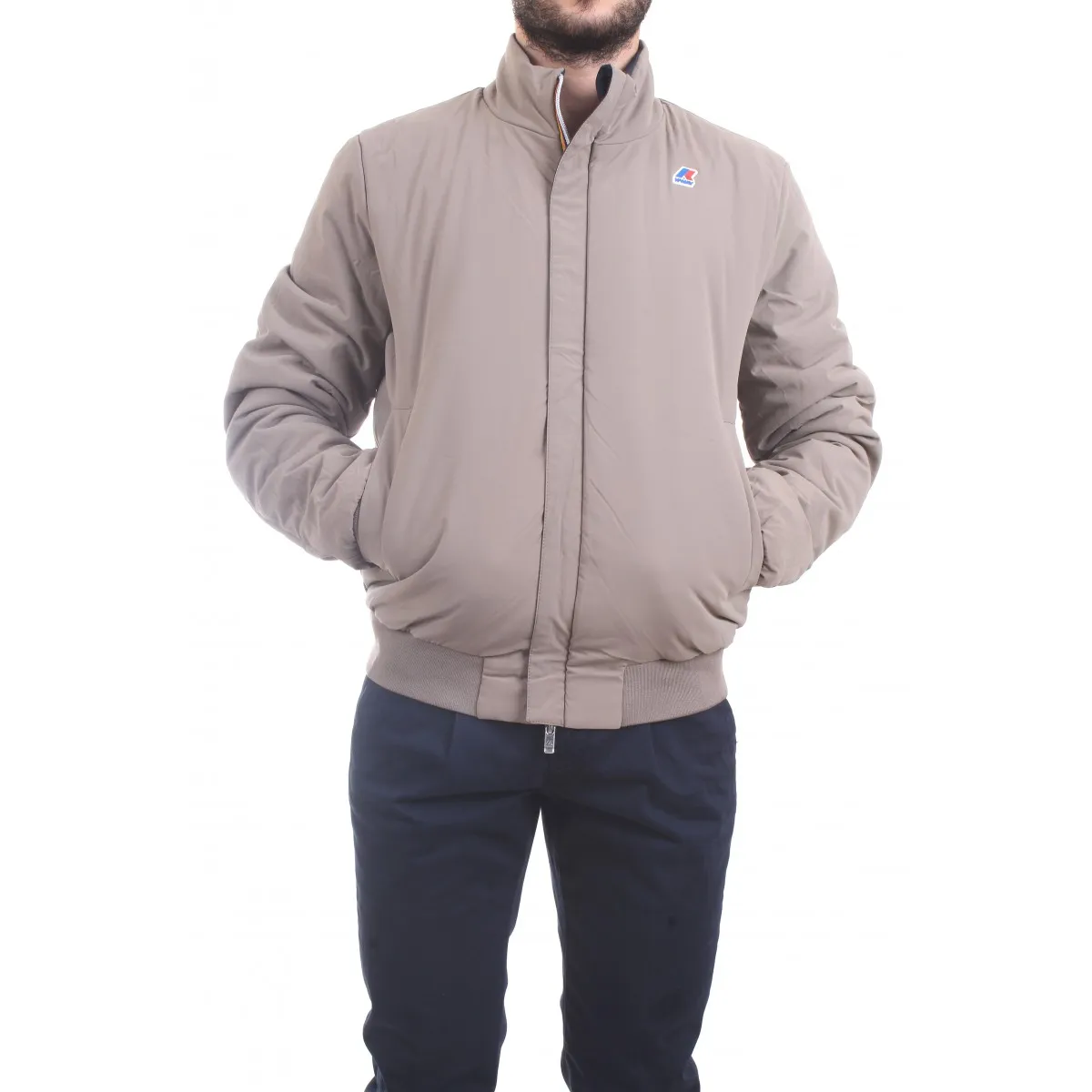 K-Way Piumino Uomo Blu-Beige
