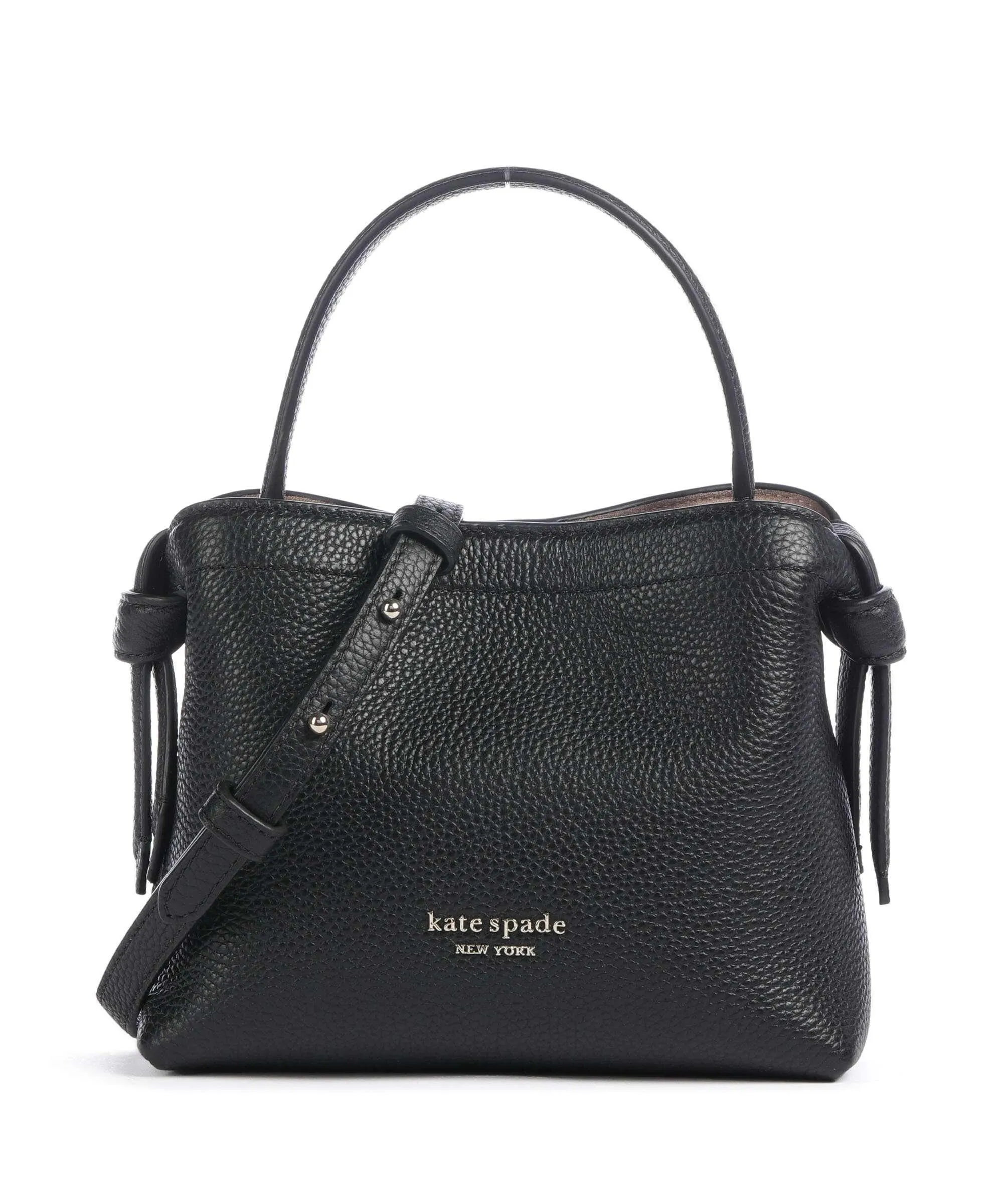  Kate Spade New York Knott Borsa a tracolla pelle granulata nero  