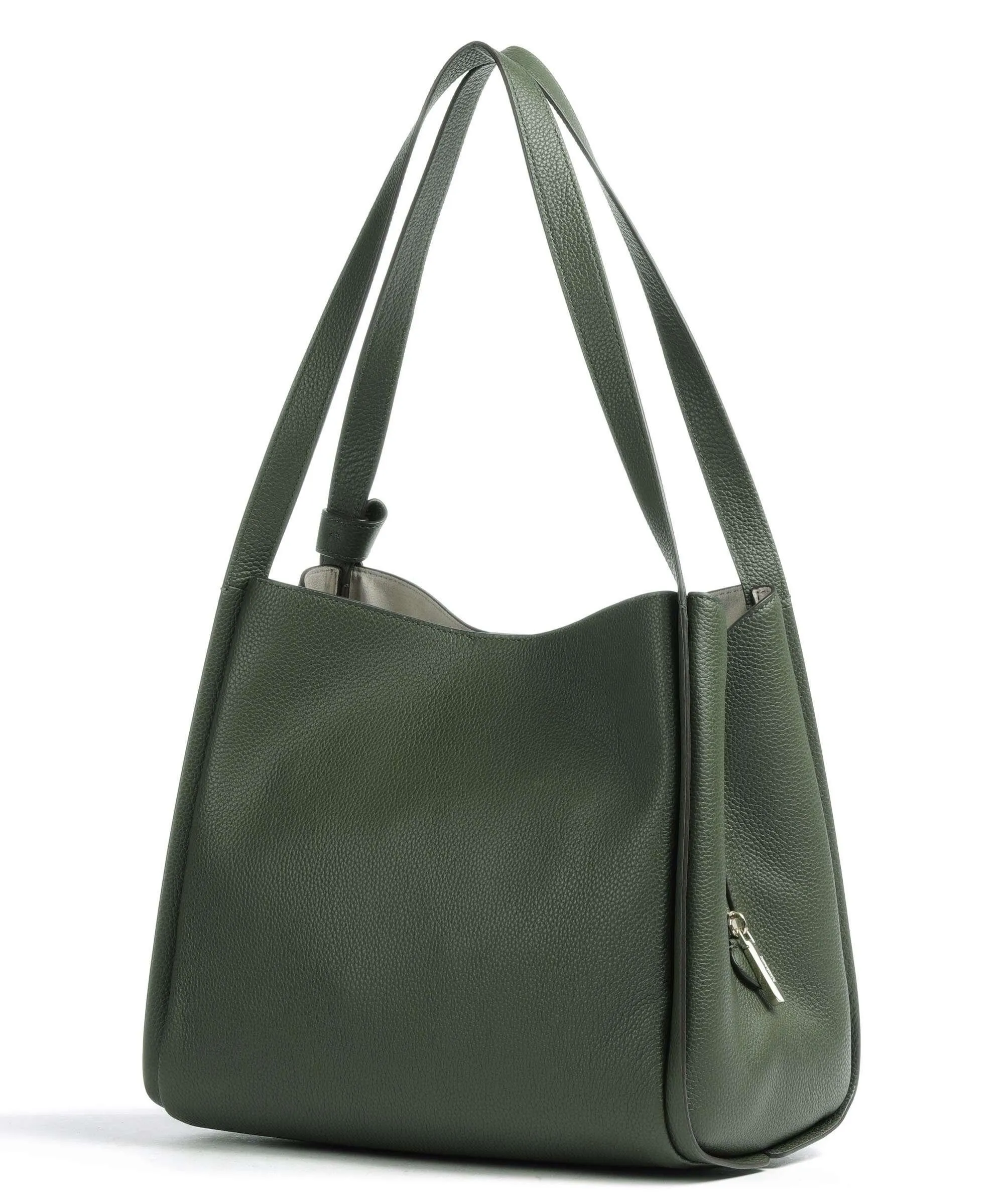  Kate Spade New York Knott Borsa hobo pelle di vacchetta grana verde scuro  