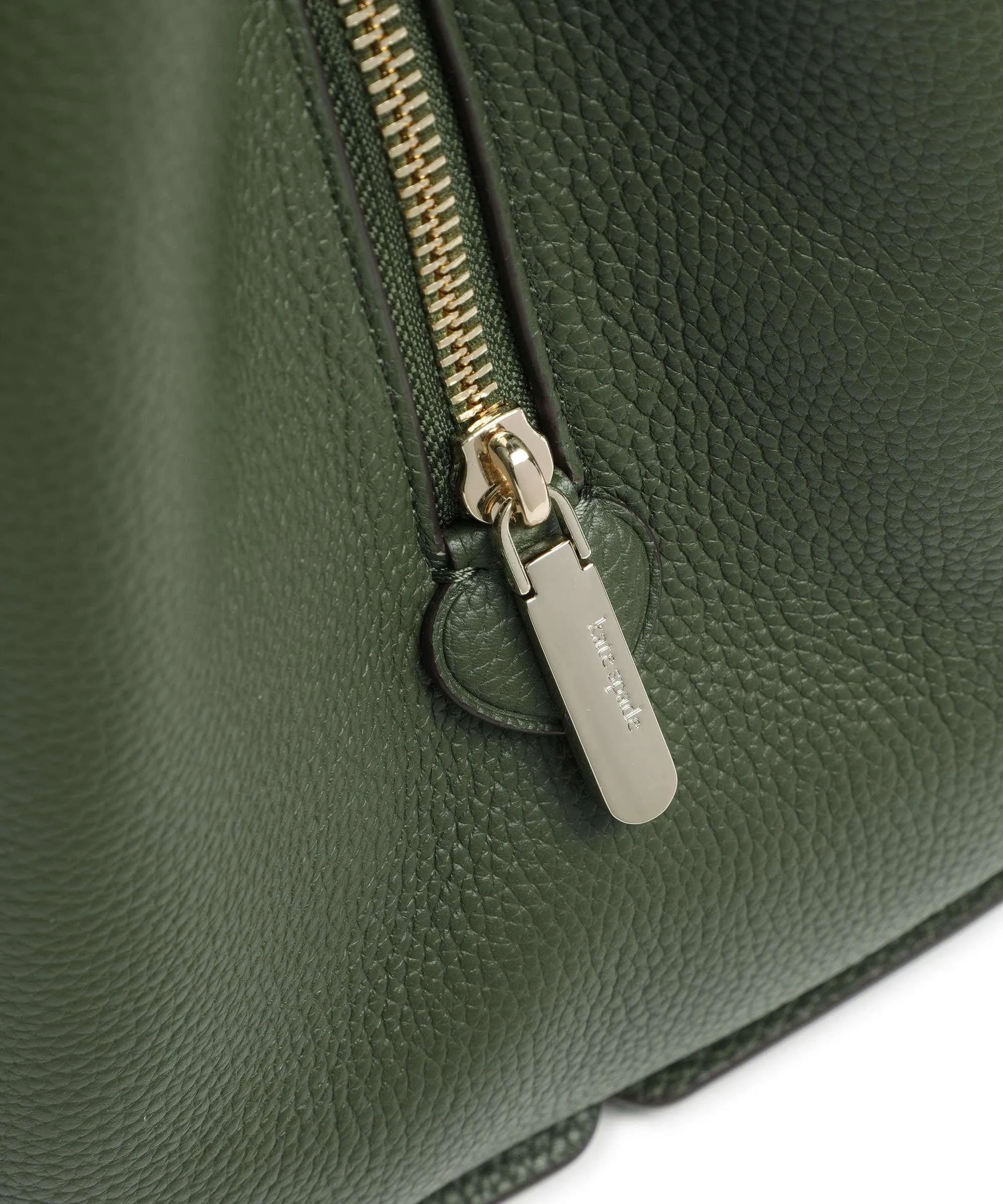  Kate Spade New York Knott Borsa hobo pelle di vacchetta grana verde scuro  