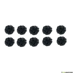 KS Tools 515.5075 Tamponi di levigatura, Ø 26,7 mm, nero, 10 per confezione