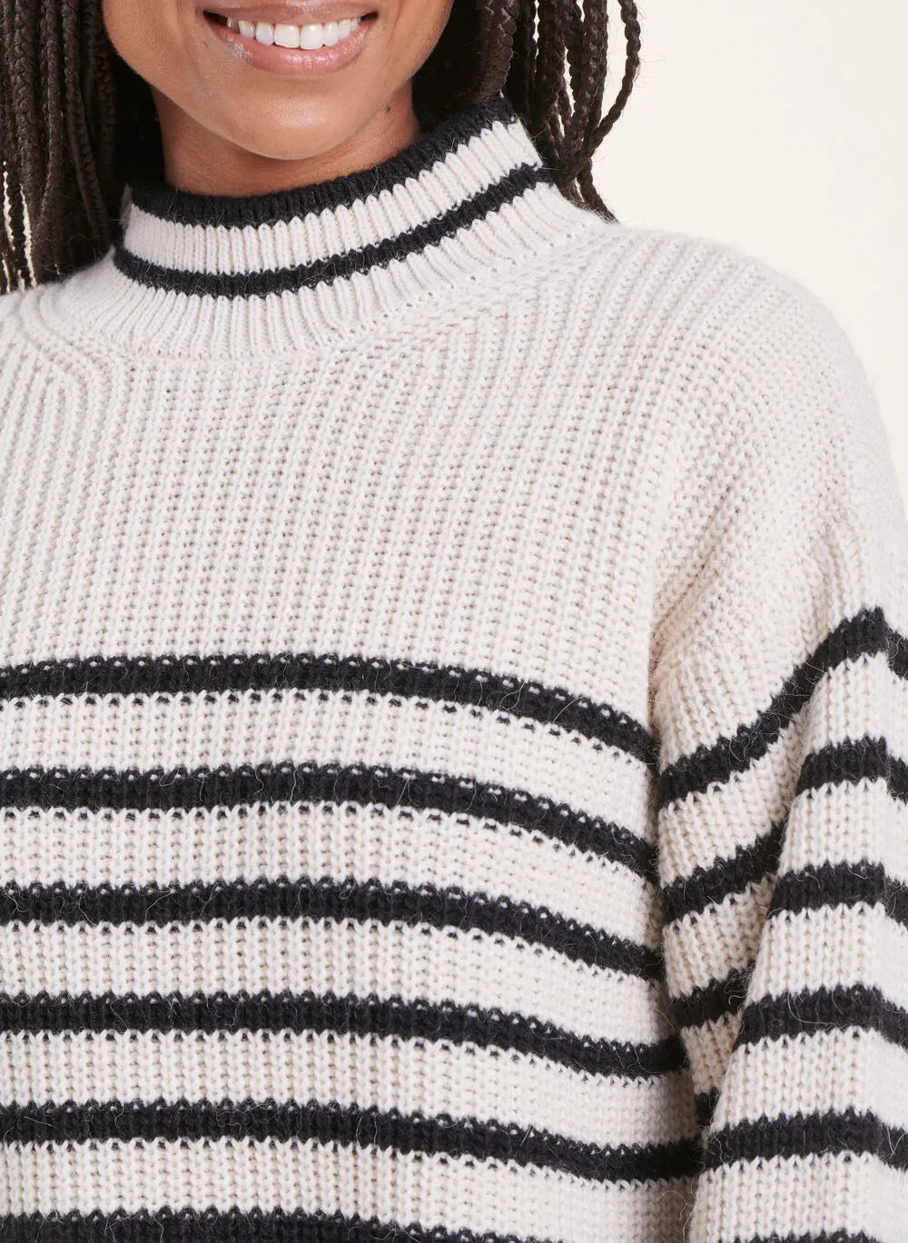  LA FEE MARABOUTEE   Maglione a girocollo a righe | Nero