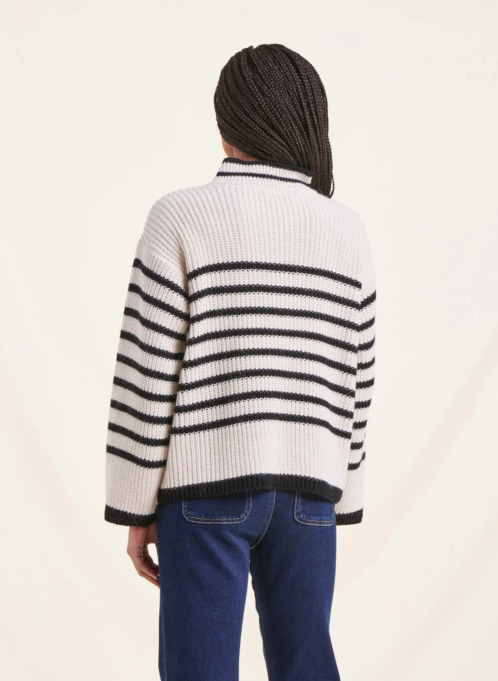  LA FEE MARABOUTEE   Maglione a girocollo a righe | Nero