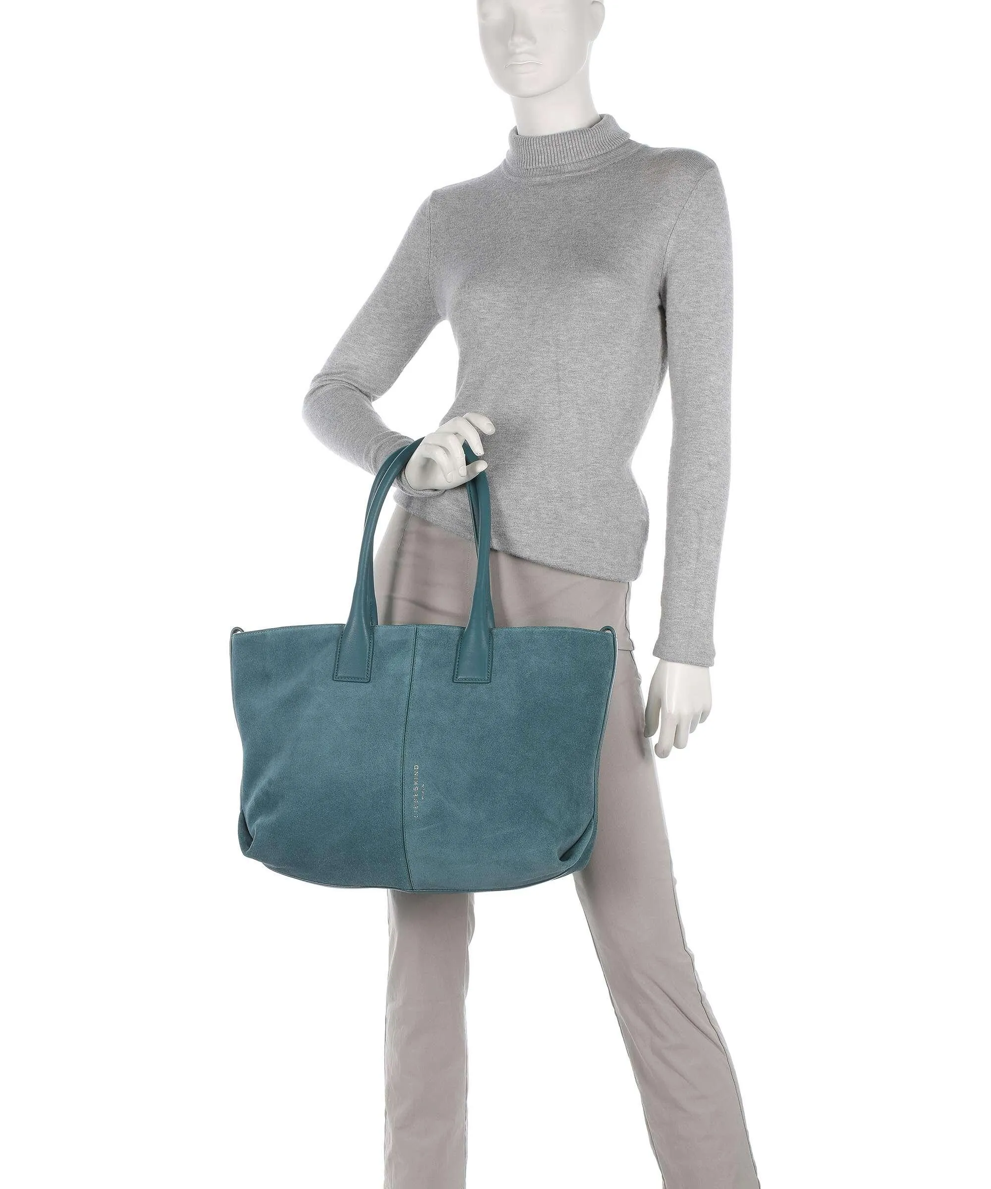  Liebeskind Chelsea Promo Suede Borsa shopper pelle ruvida petrol  