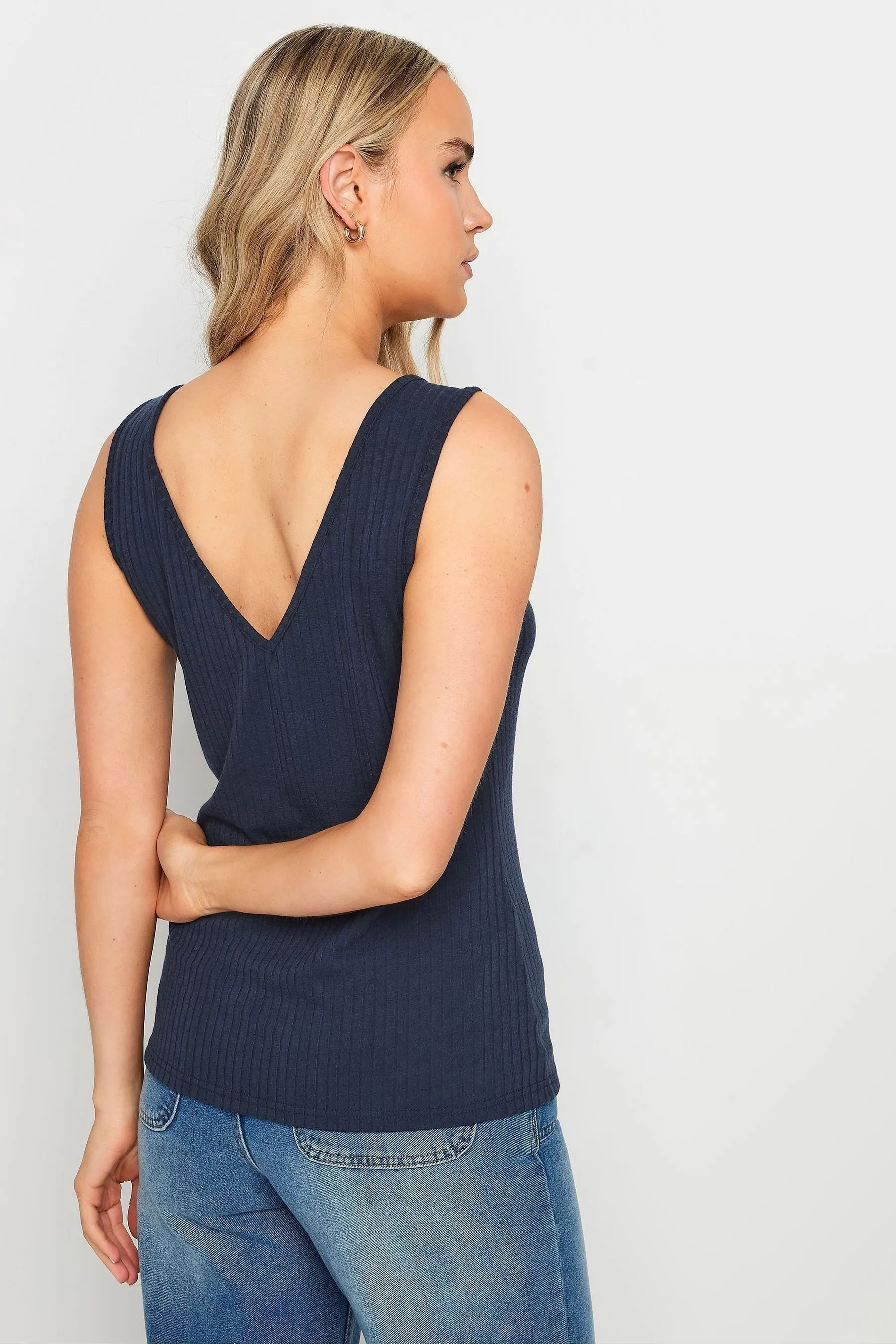 Long Tall Sally - Canotta a coste con scollo a V    