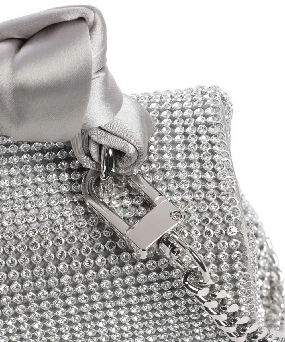 Lua borsa a tracolla alluminio argento guess