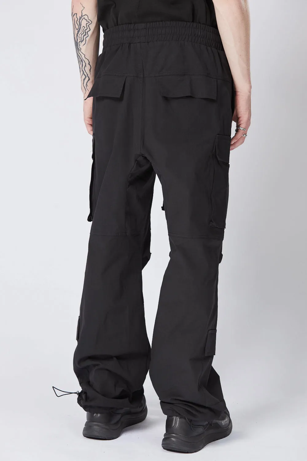 M ST 441 Cotton Parachute Pants Black