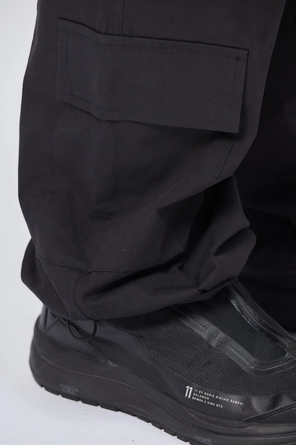 M ST 441 Cotton Parachute Pants Black