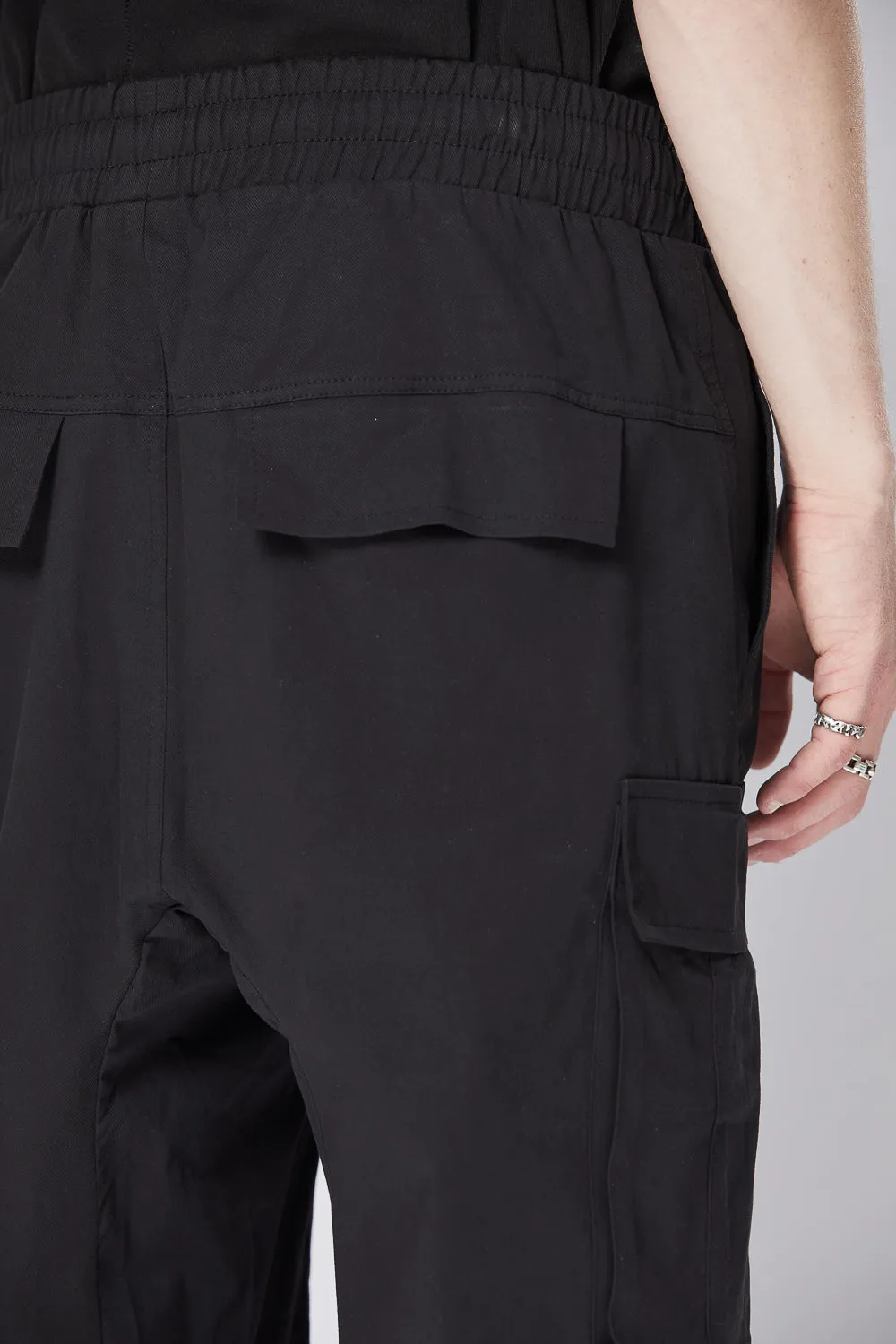 M ST 441 Cotton Parachute Pants Black
