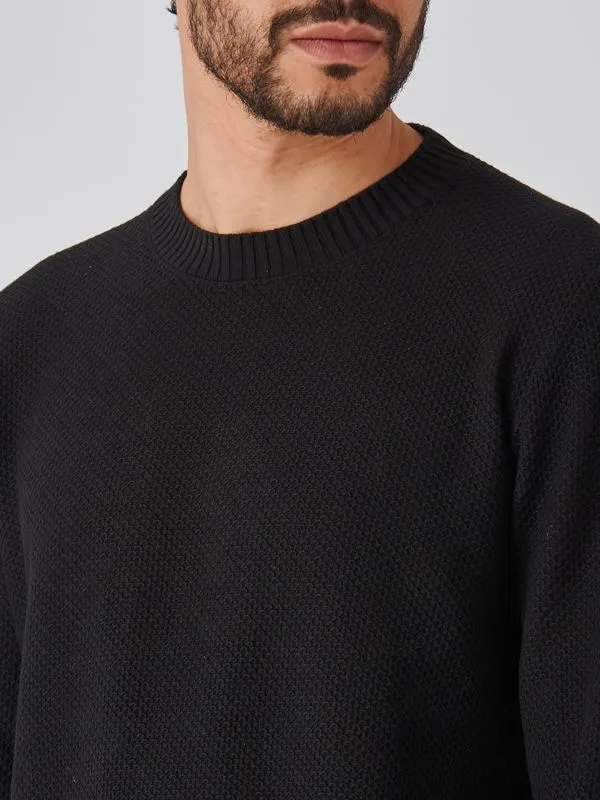 Maglia uomo Gran Sasso girocollo in cotone Nero