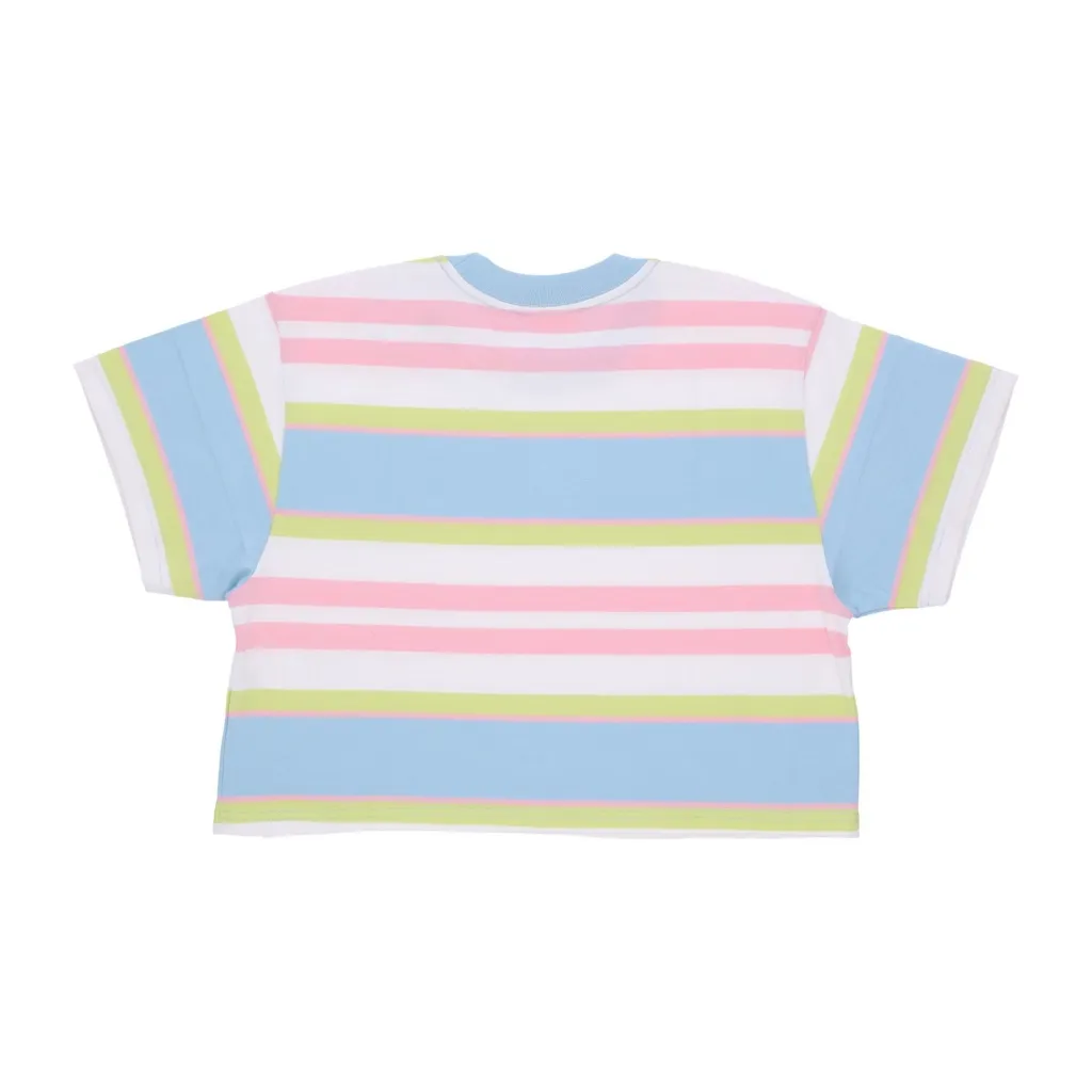 maglietta corta donna ariella stripe cropped tee SKY BLUE MULTI