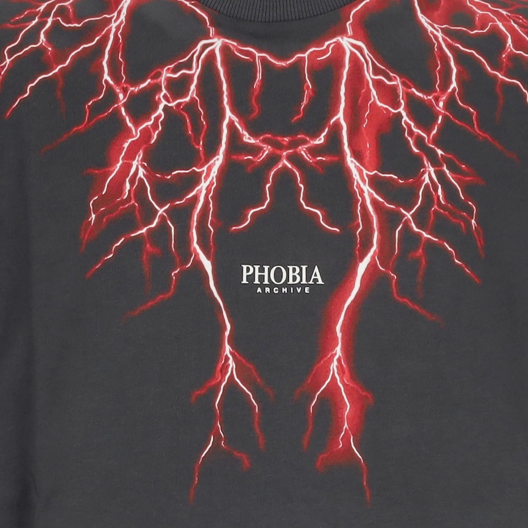 Maglietta Uomo Front Lightning Tee Grey/red