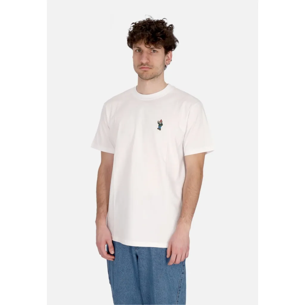 maglietta uomo little gnome embroidery tee WHITE