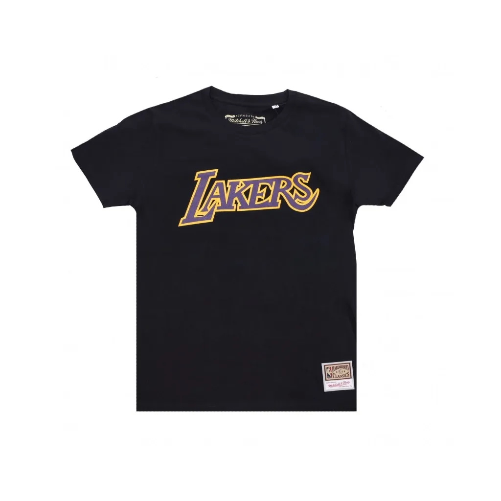 maglietta uomo nba team logo tee hardwood classics loslak BLACK