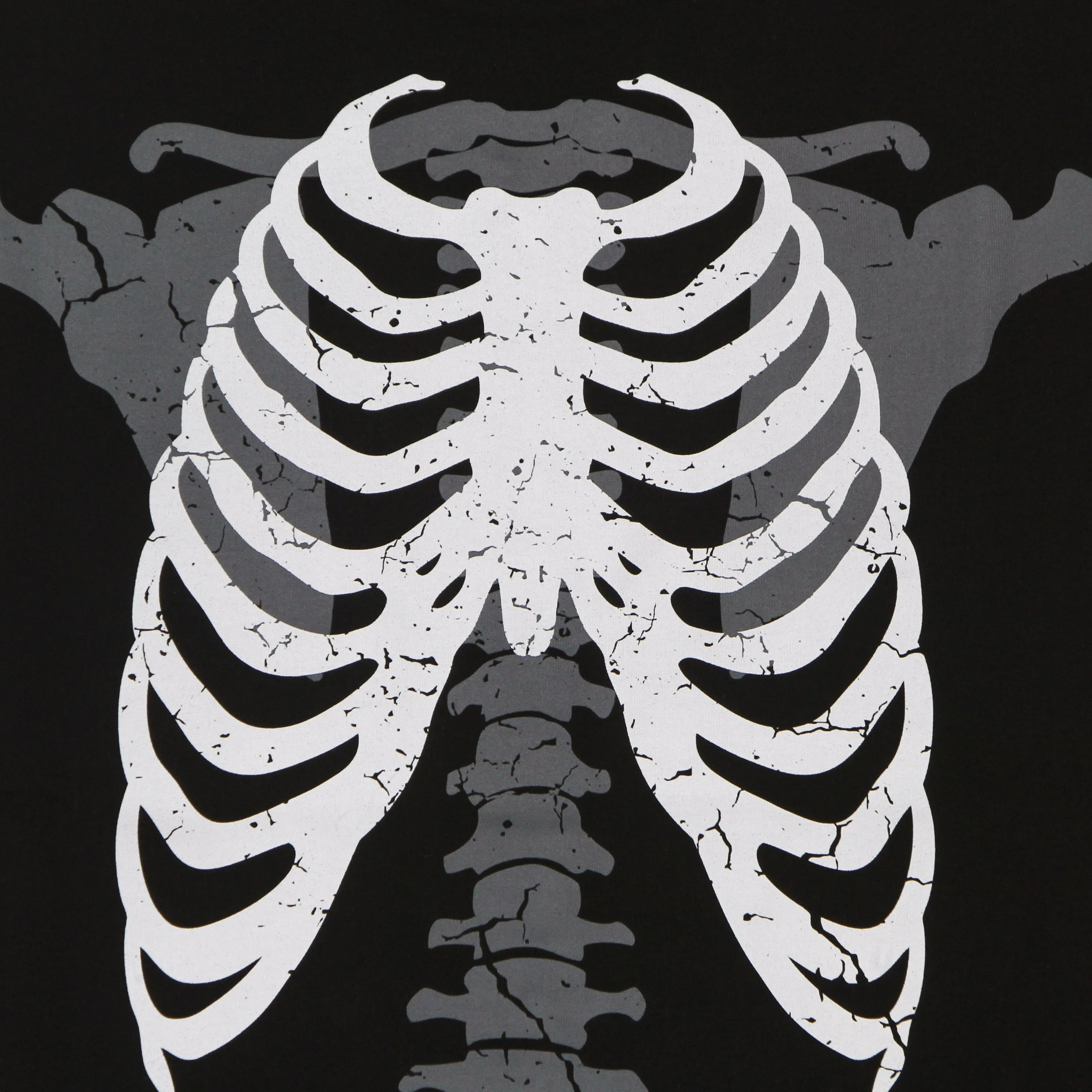 Maglietta Uomo Skeleton Print Tee Black/white