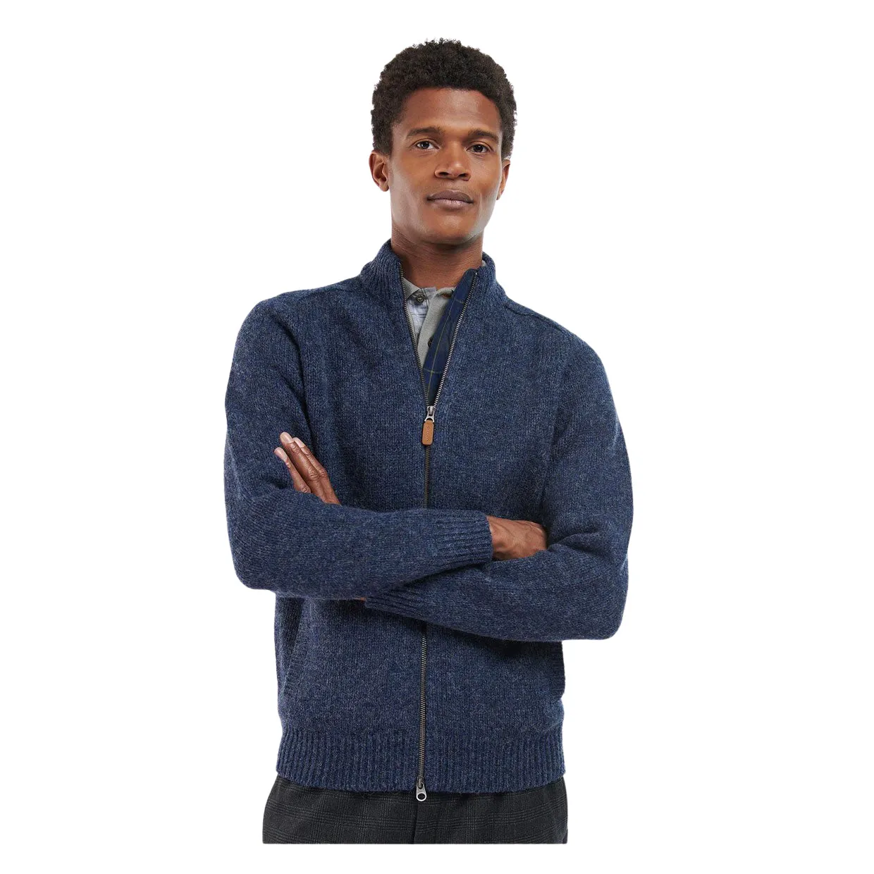 Maglione Barbour Calder Jumper Zip Blu Navy