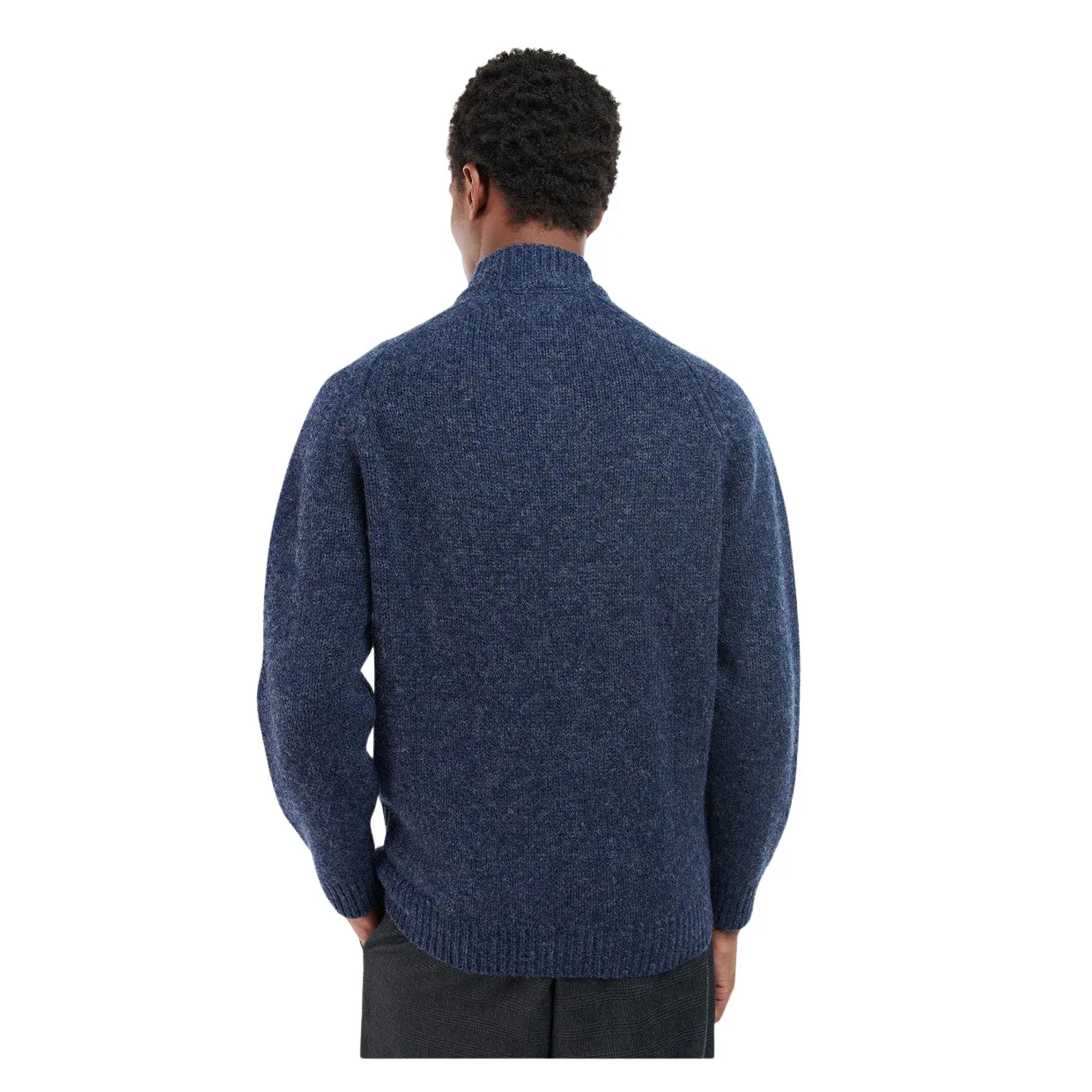 Maglione Barbour Calder Jumper Zip Blu Navy