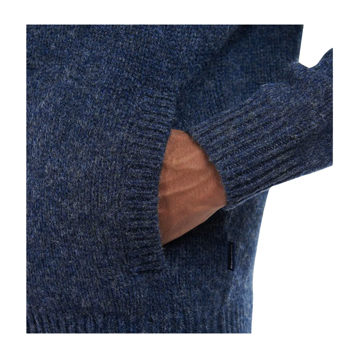 Maglione Barbour Calder Jumper Zip Blu Navy