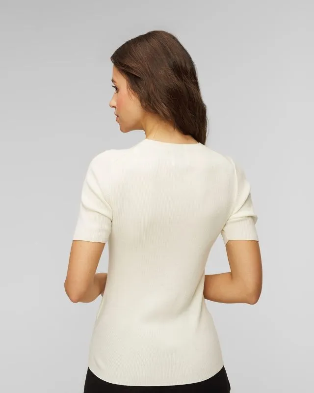 Maglione bianco di lana da donna Allude