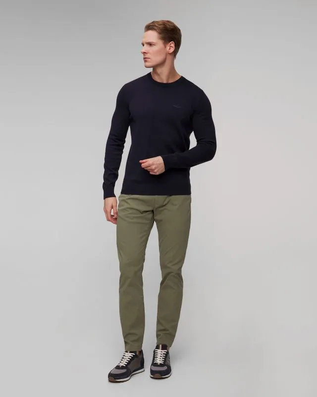 Maglione blu scuro da uomo Aeronautica Militare