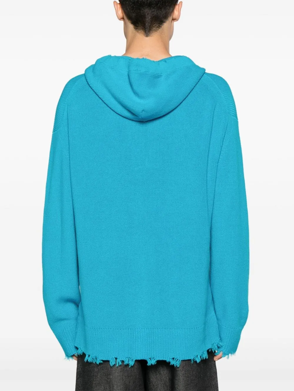 Maglione con cappuccio in azzurro Laneus - uomo