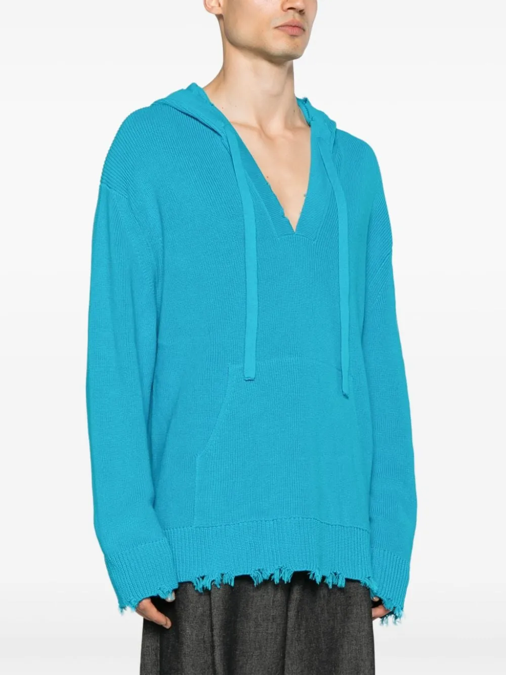 Maglione con cappuccio in azzurro Laneus - uomo