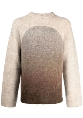 Maglione con effetto sfumato in marrone - unisex