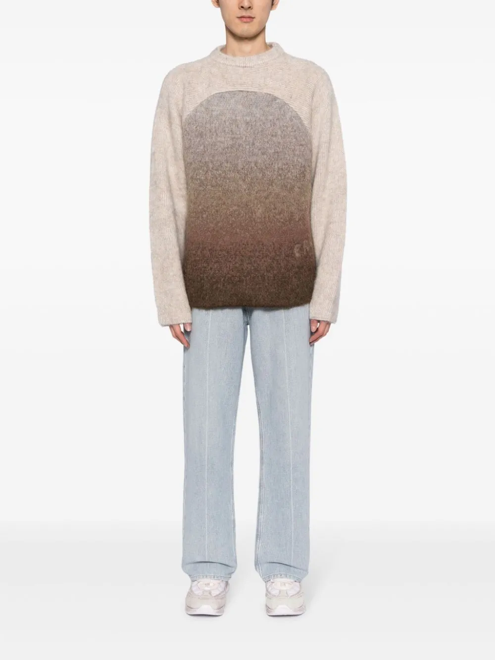 Maglione con effetto sfumato in marrone - unisex