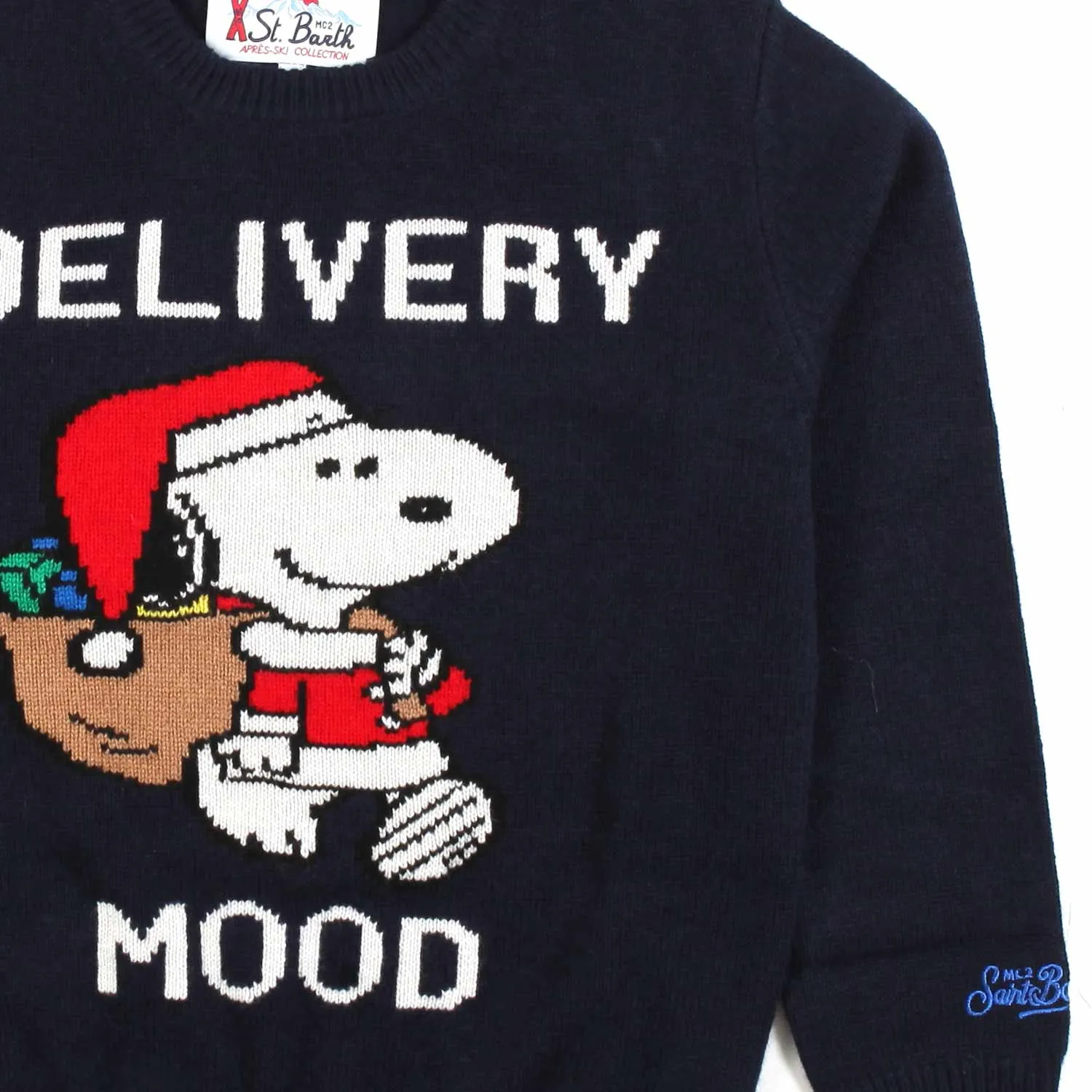 Maglione Douglas Unisex Blu Con Snoopy Jacquard