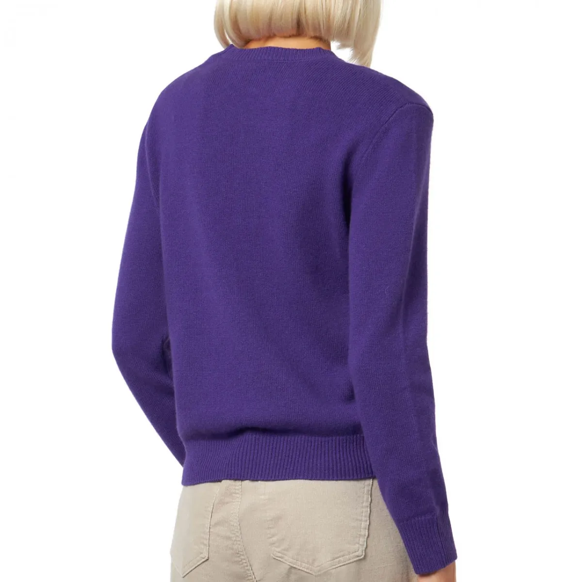 Maglione Girocollo Con Ricamo St. Barth Viola