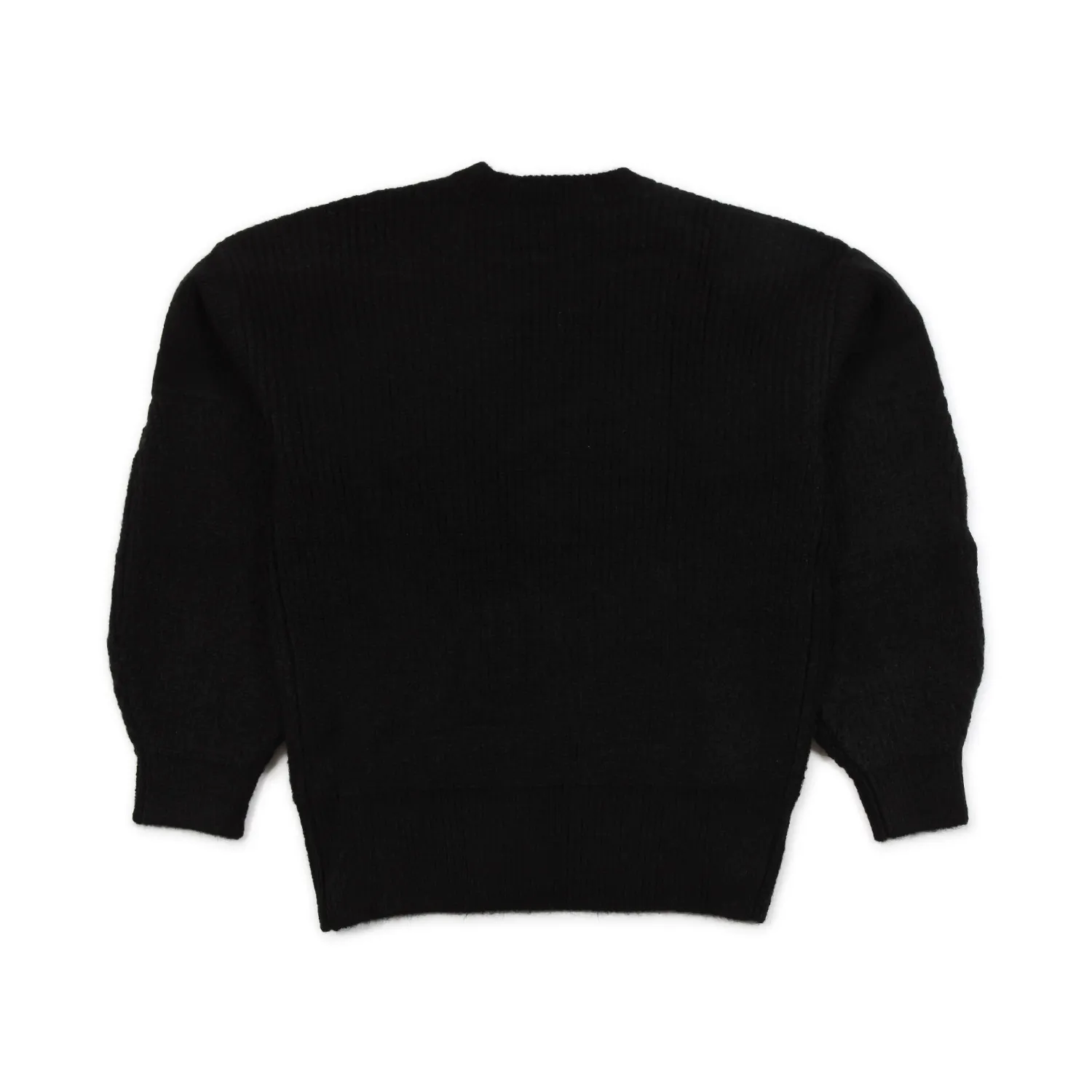 Maglione Nero A Coste Bambina E Teen