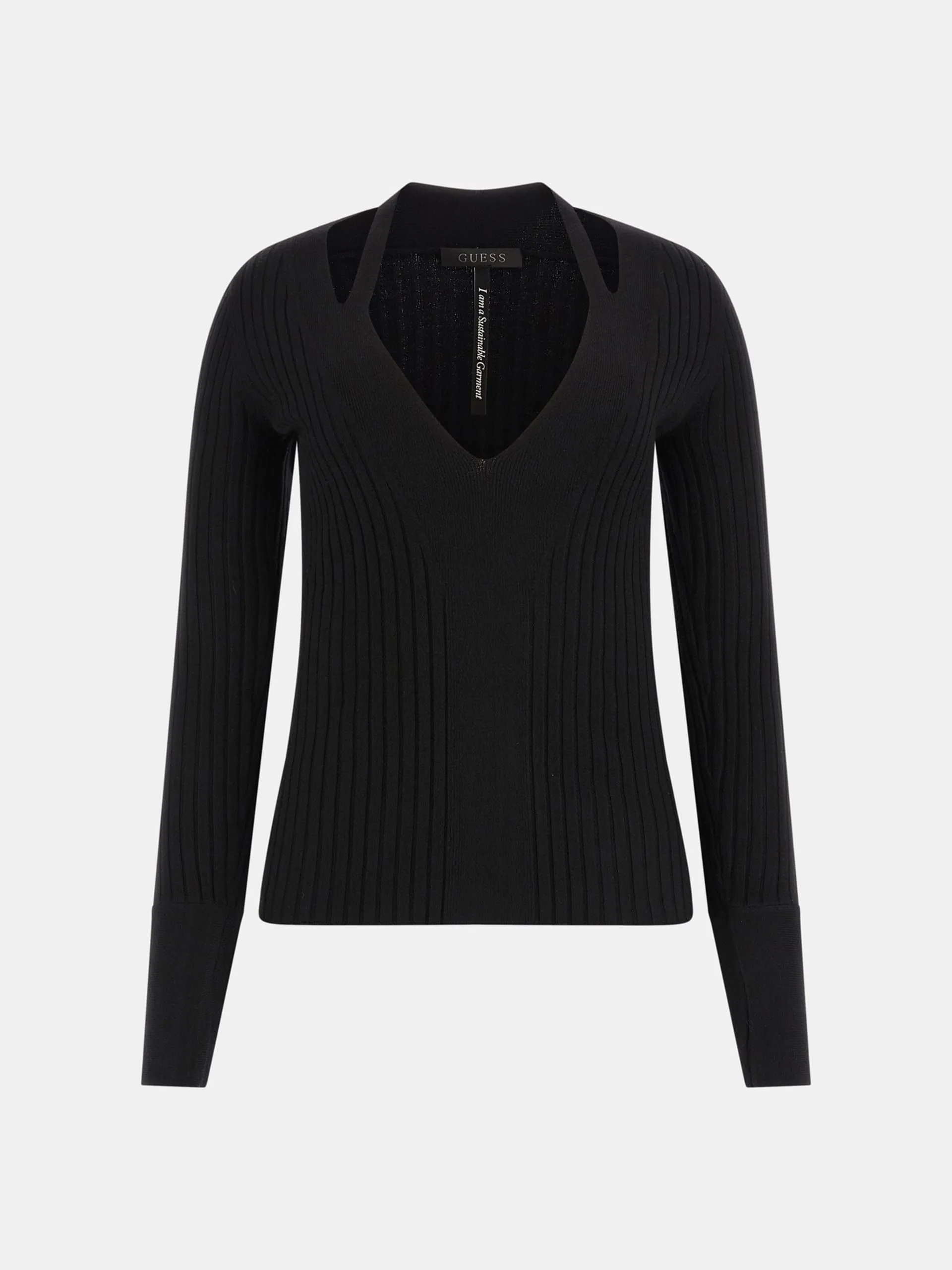 Maglione scollo a v misto viscosa guess