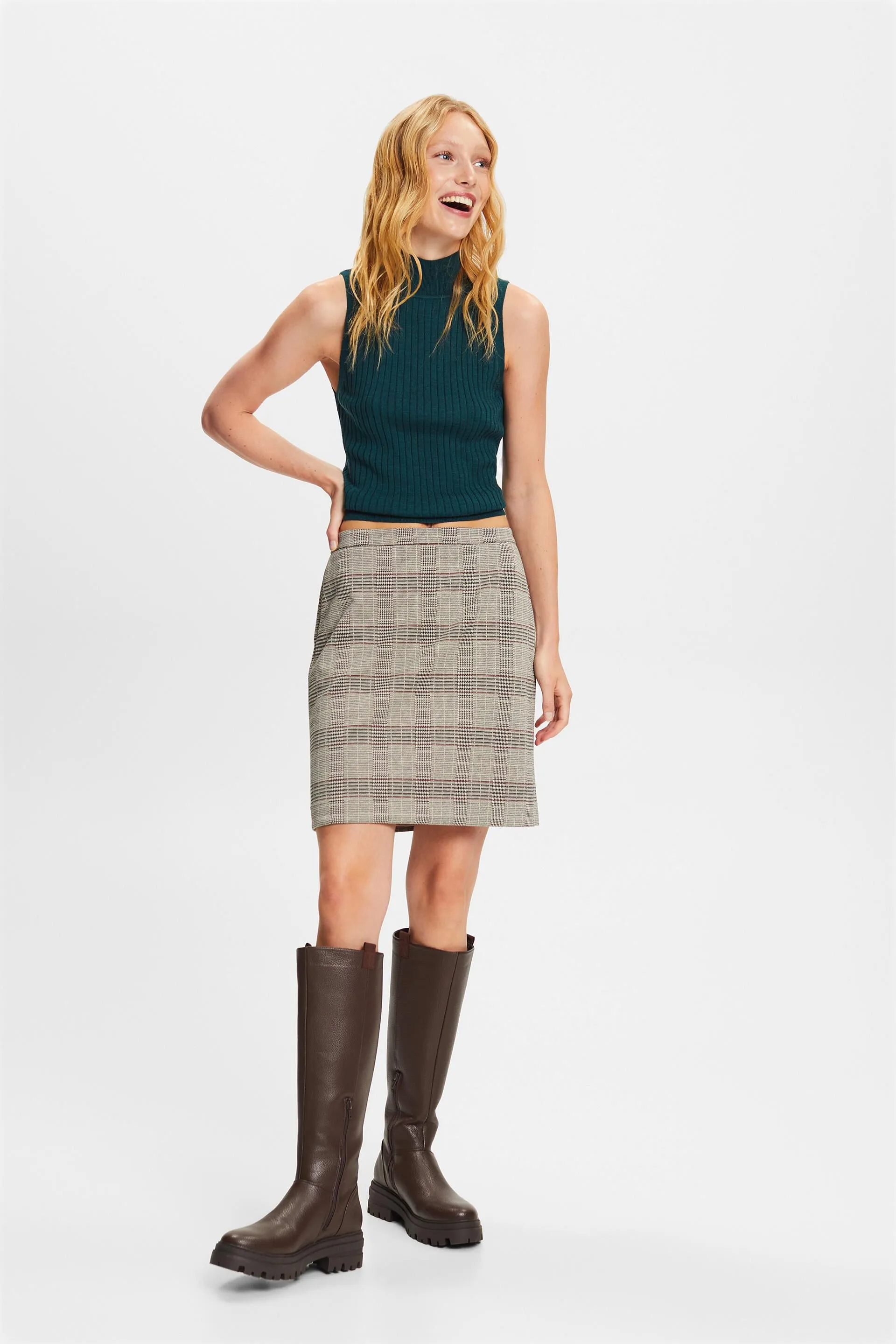 Maglione smanicato in lana merino extra fine