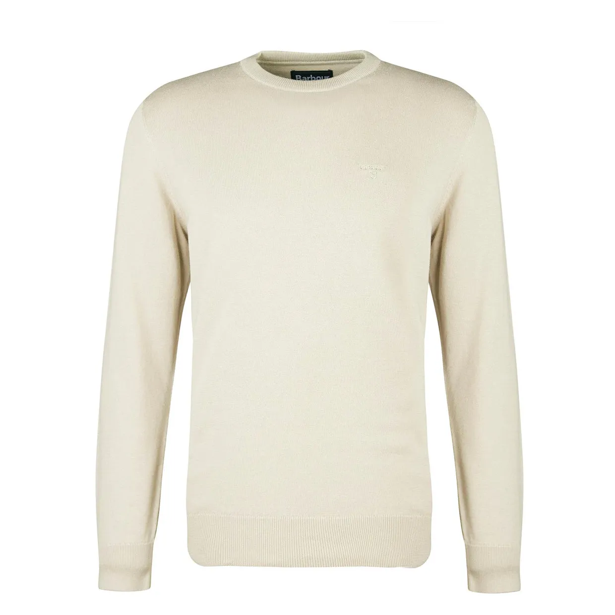 Maglione Uomo Barbour Cotone Pima Bianco Panna