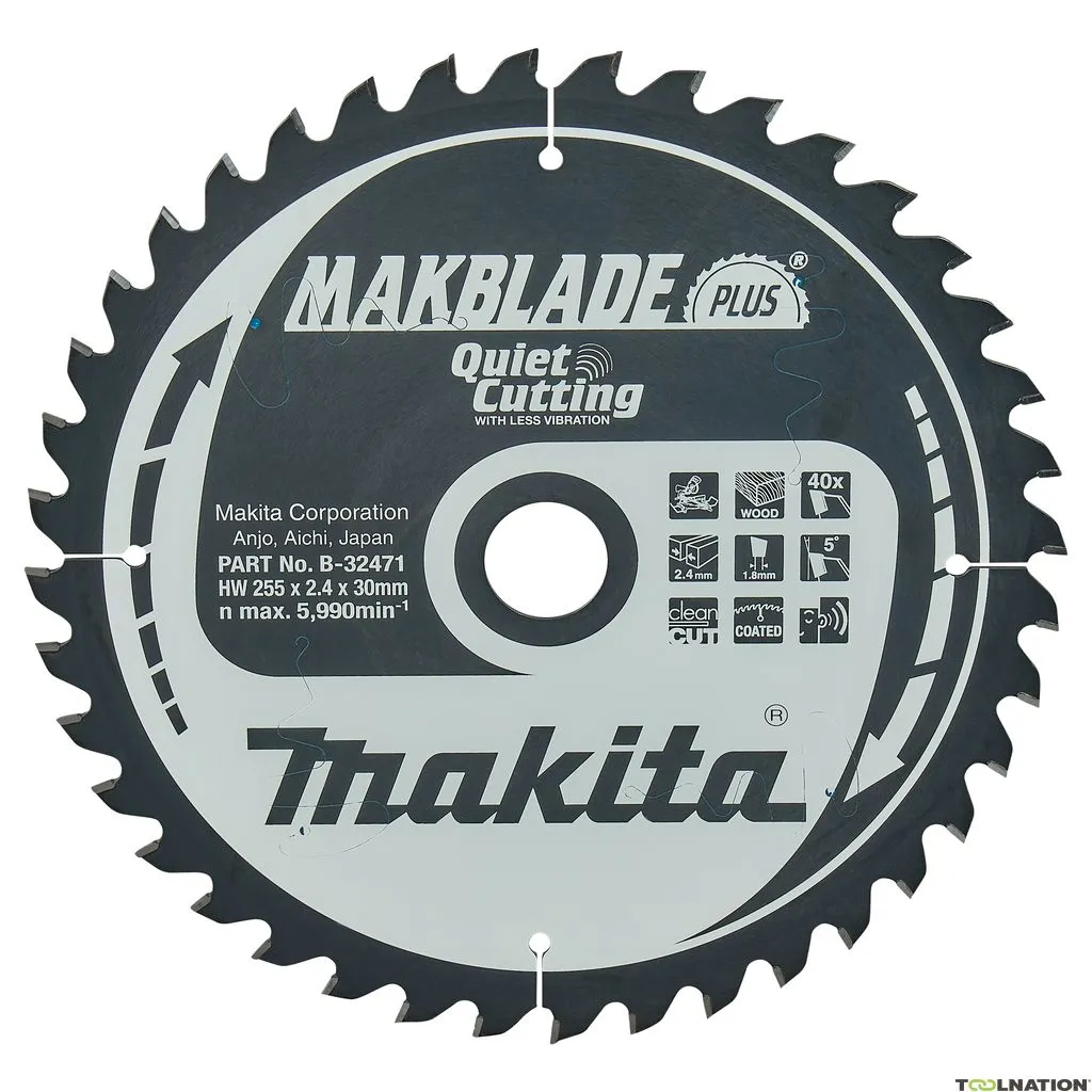 Makita Accessori B-32471 Lama da taglio Legno Makblade-Plus 255x30x2,4 40T 5g