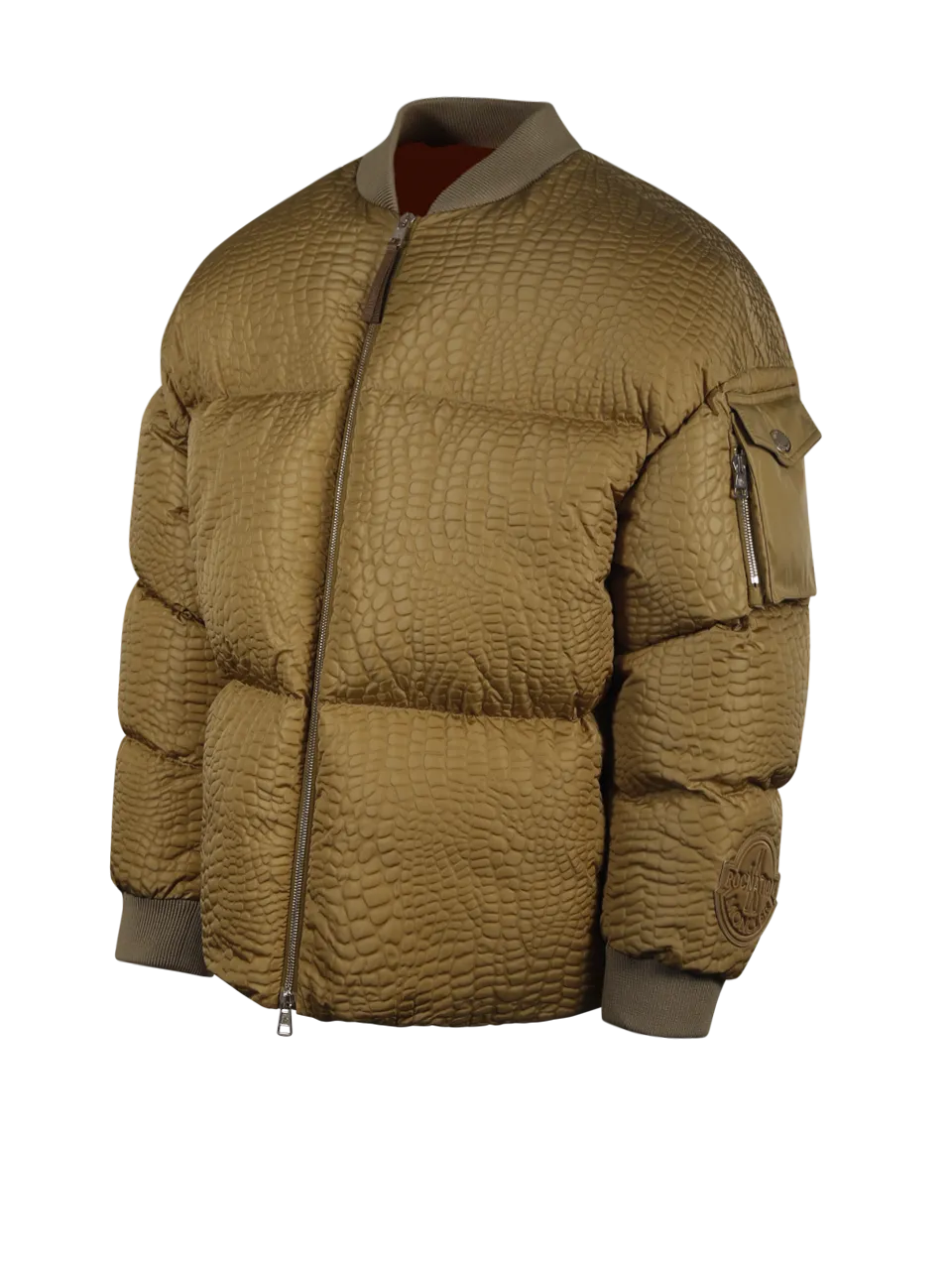 MEN MONCLER GENIUS ROC NATION MILITARY GREEN POLYAMIDE CENTAURUS PADDED BOMBER
