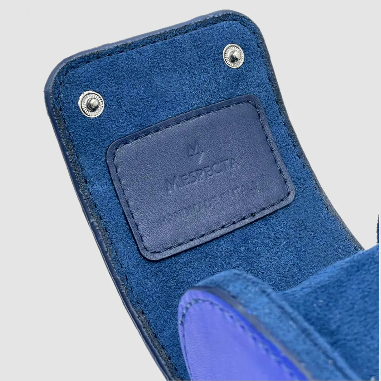Mespecta Italia  ---------    ------------Custodia per Orologio Watch Roll in vera pelle di Pitone personalizzabile - Blu cobalt
