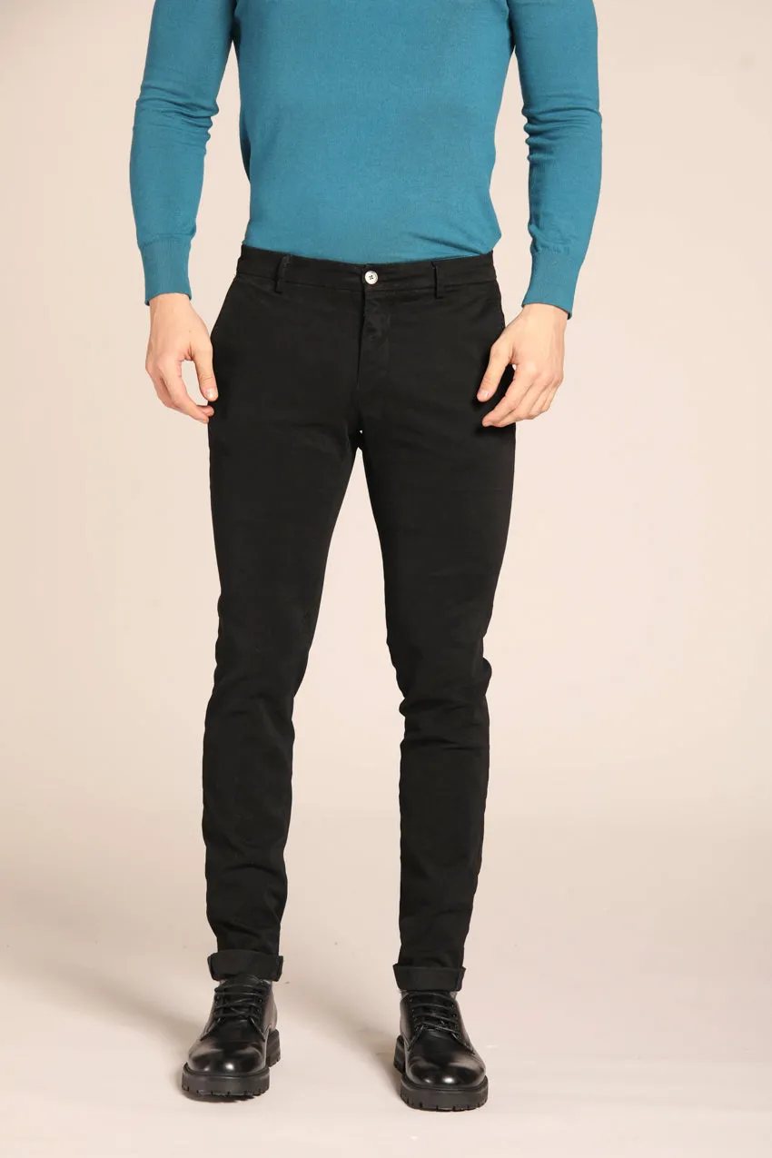 Milano Style pantalon chino homme en gabardine stretch coupe extra slim  ①