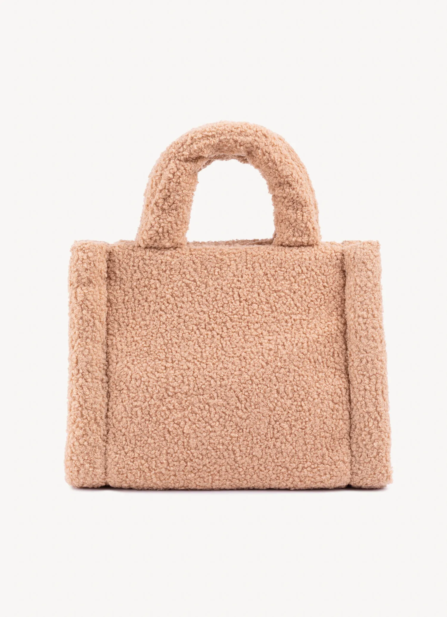 Mini fur bag teddy bear-effect