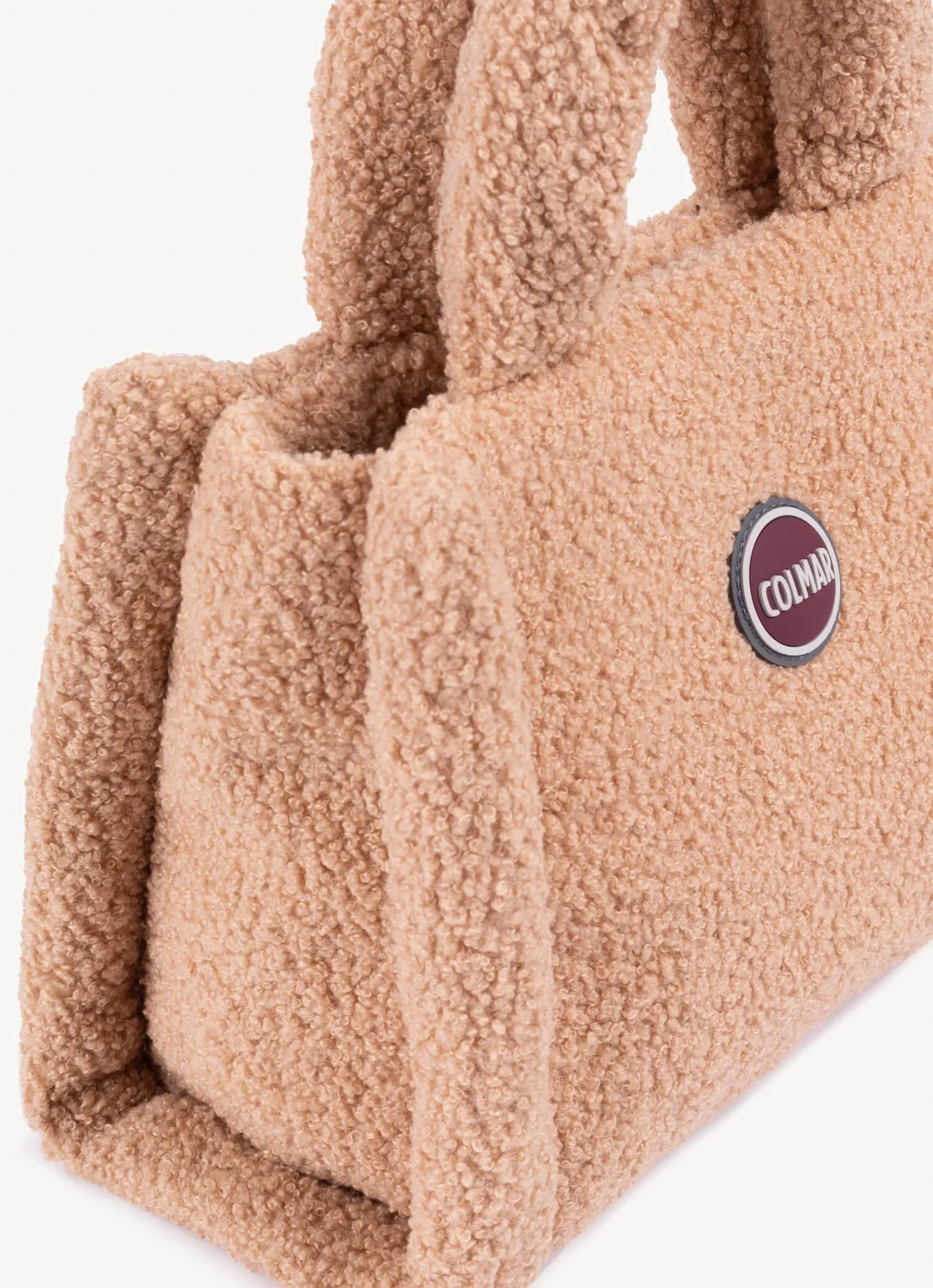 Mini fur bag teddy bear-effect