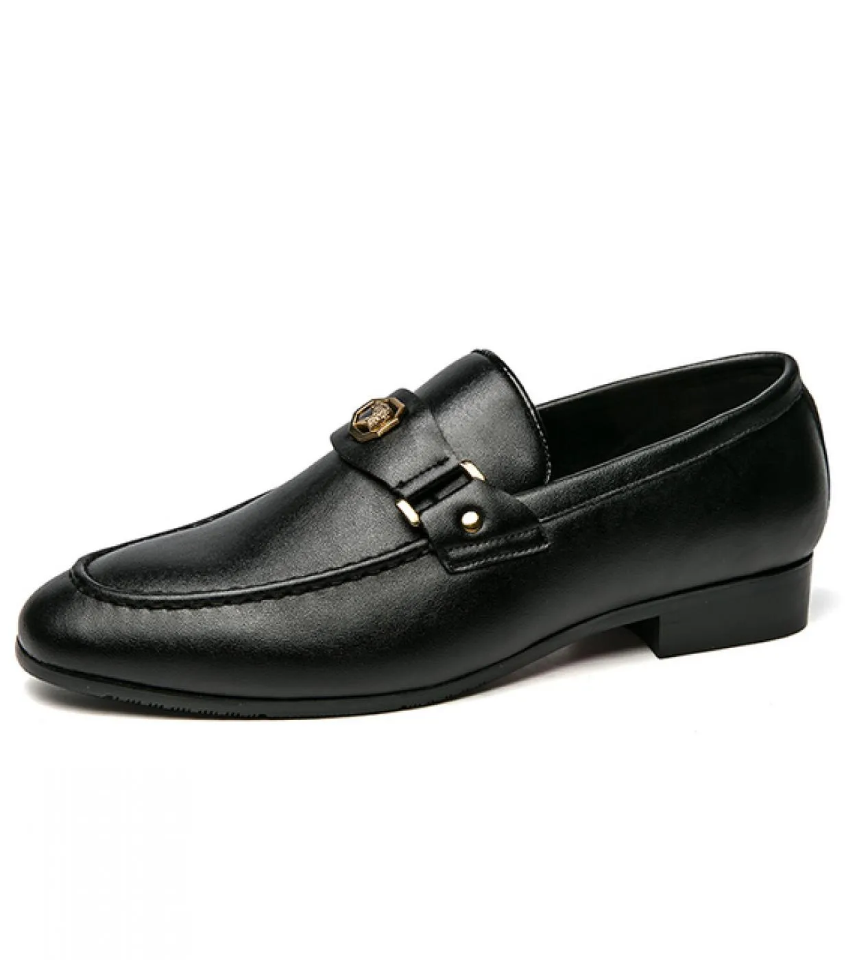 Mocassini da uomo Blu Marrone Decorazione in metallo Fashion Business Classic Slip On Uomo Scarpe eleganti da uomo con spedizion